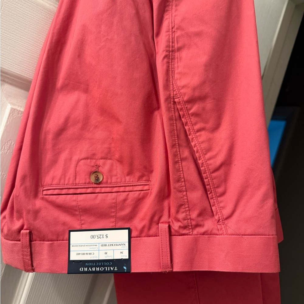 Tailorbyrd Coral Pants- Nantucket Red